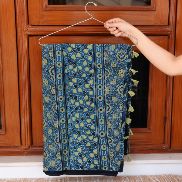 Ajrak Print in Modal Silk Saree