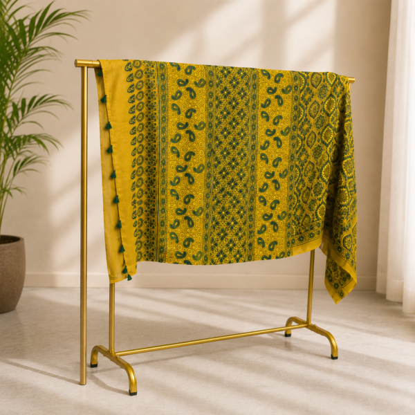 Ajrak Print in Modal Silk Saree